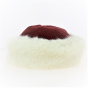 Burgundy polar Marmot hat & ecru faux fur - Traclet