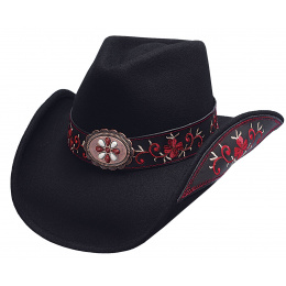 Country All For Good Hat Black & Red - Bullhide