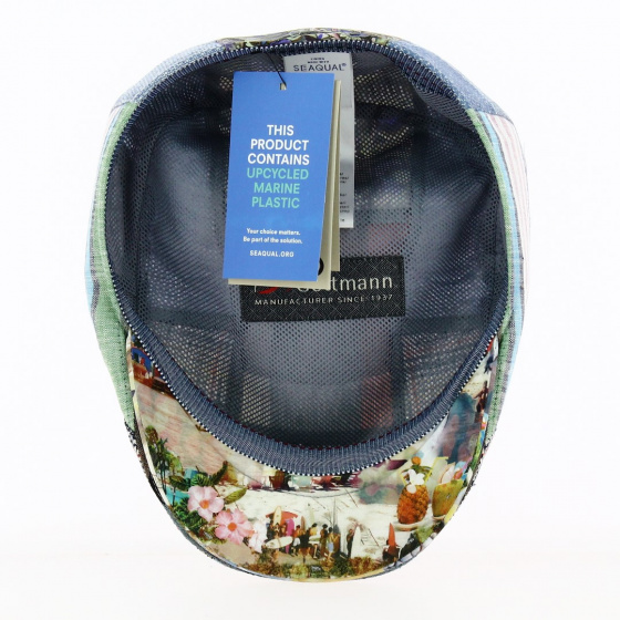 Baxter Patchwork Cap Beige & Blue - Göttmann Baxter Patchwork Cap Beige & Blue - Göttmann