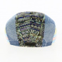 Baxter Patchwork Cap Beige & Blue - Göttmann