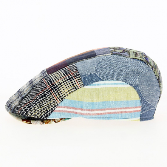 Casquette Baxter Patchwork Beige & Bleu - Göttmann Casquette Baxter Patchwork Beige & Bleu - Göttmann