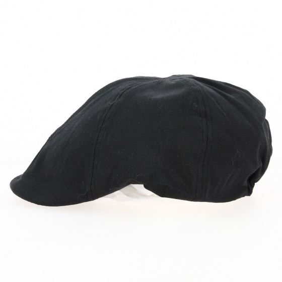 Black Cotton Duck Bill Cap - Traclet Black Cotton Duck Bill Cap - Traclet