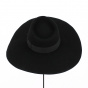 Wide Brim Wool Felt Hat Black - Traclet