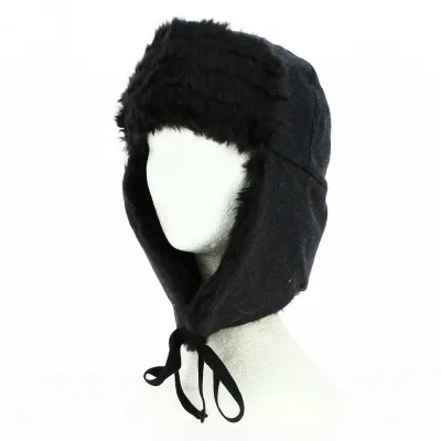 Wool Acrylic & Wool Anthracite Chapka - Kangol