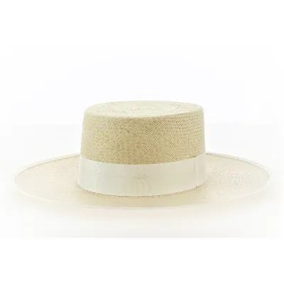 Chapeau Cordobes Panama Ruban Blanc  Reference : 16856| Chapellerie Traclet