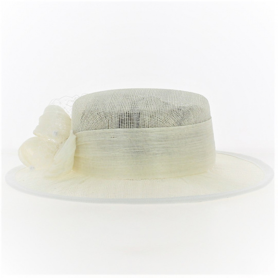 Sidonie White Ceremony Hat - Traclet