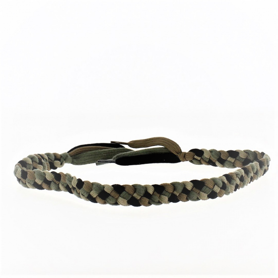 Garniture Chapeau - Ruban tresse à 4 brins beige, taupe, kaki- Traclet