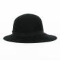 Black felt wide-brimmed hat Juliette - Traclet