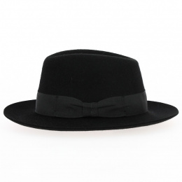 Fedora hat wool felt Black - Traclet