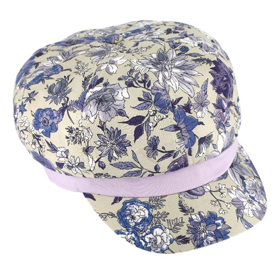 Shabby Cotton Lilac Newsboy Cap - Traclet