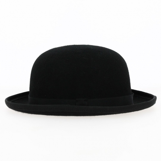 Black Wool Felt Bowler Hat - Traclet