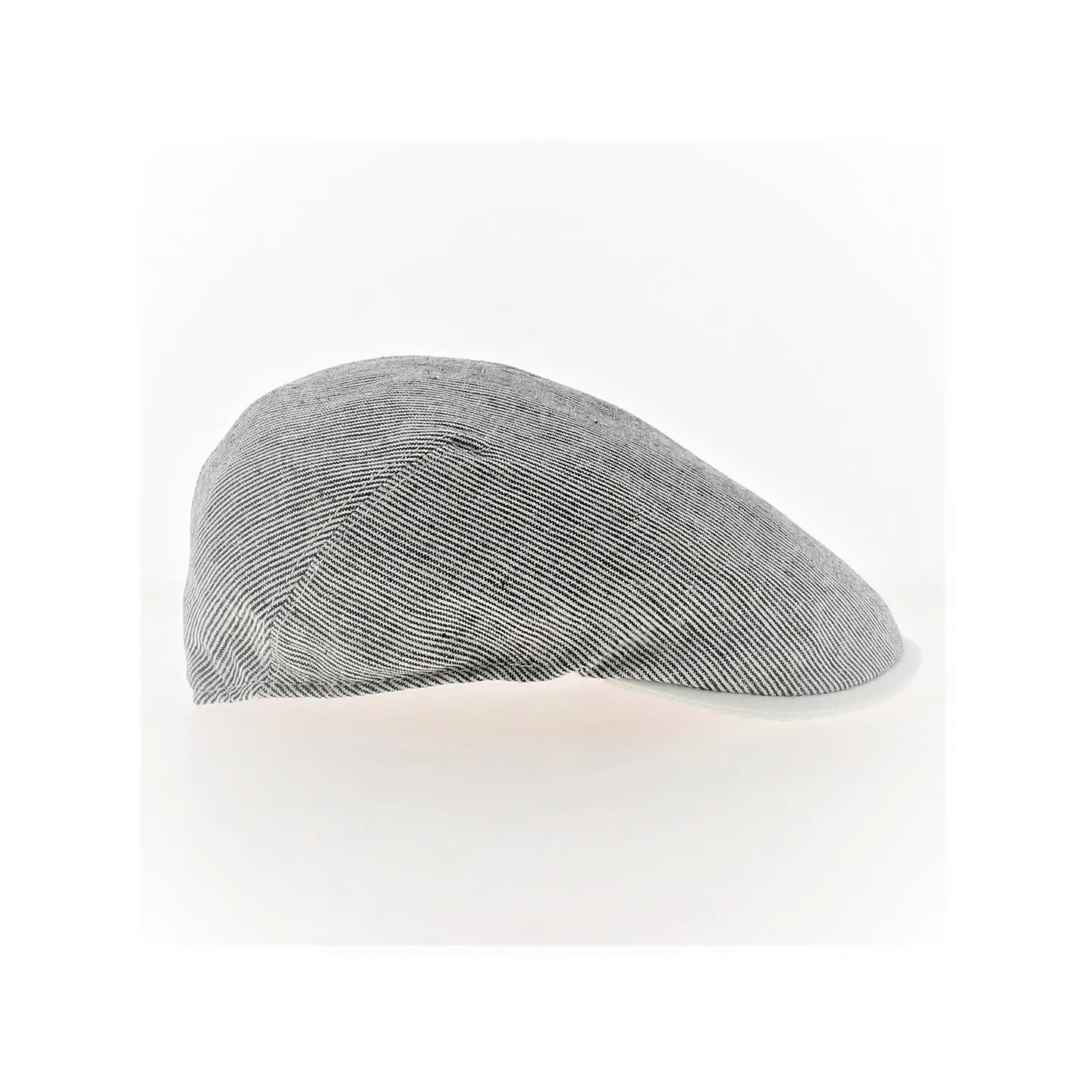 Blue and White Striped Rounded Linen Cap - Traclet Reference: 12429 | Traclet Hat Shop