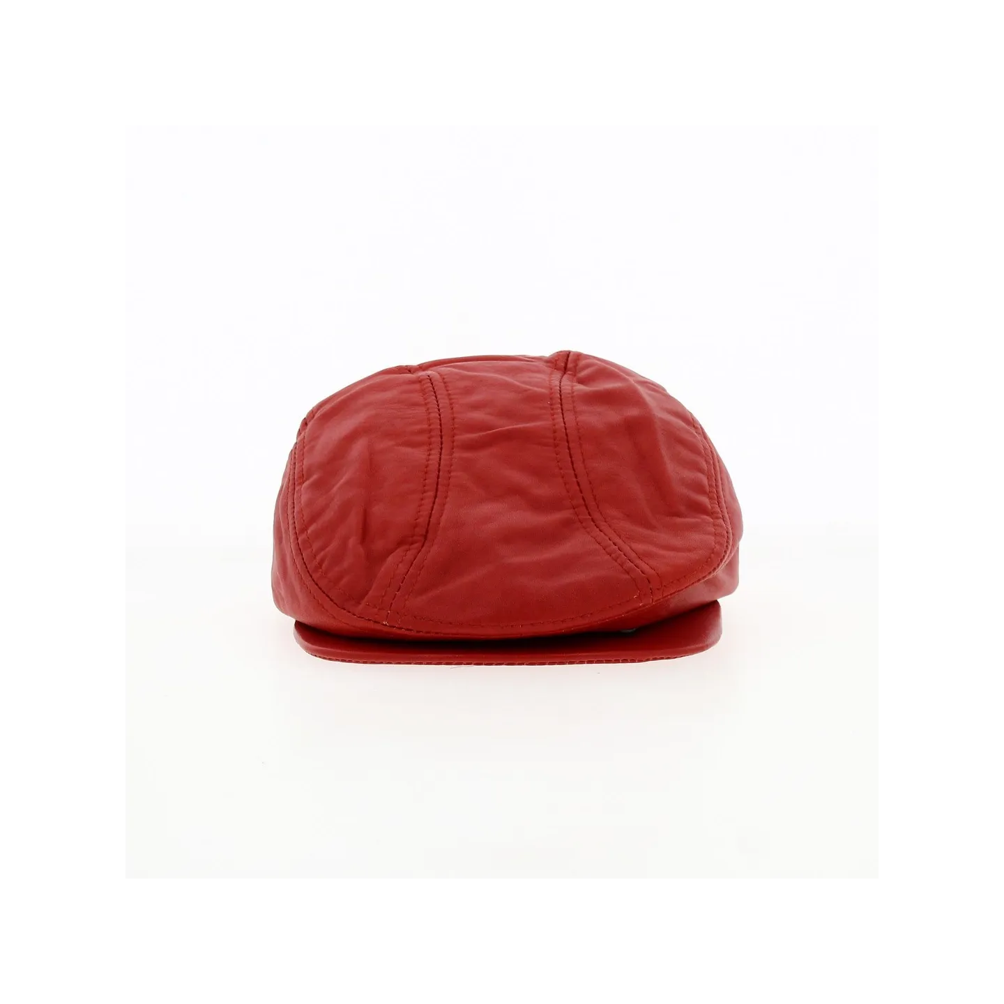 Red Leather Flat Cap - Aussie Apparel Reference: 11358 | Traclet Hat Shop