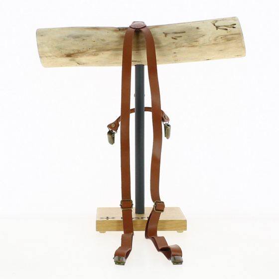 Brown Leather Suspenders - Traclet