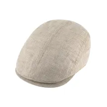 Casquette Plate Lin Naturel - Fiebig Reference : 11348 | Chapellerie Traclet