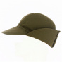 Marly Cotton Khaki Baseball Cap with Neck Cover - Crambes
