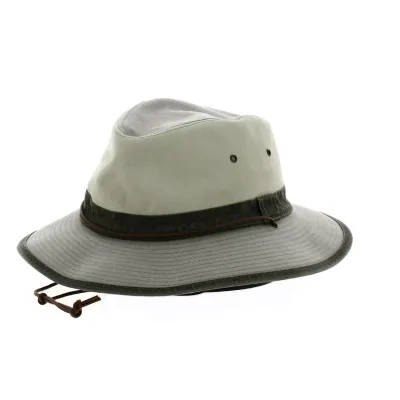 Gray Cotton Lucas Safari Hat UPF 50+ - Crambes Reference: 10743 | Traclet Hat Shop