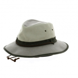 Gray Cotton Lucas Safari Hat UPF 50+ - Crambes