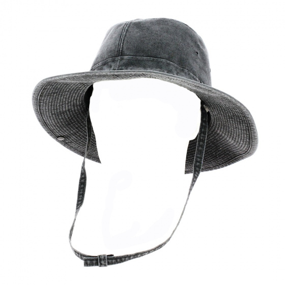 Chapeau Safari Mongo Coton Noir - Crambes