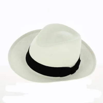 White Panama Fedora Hat Gabin - Crambes Reference: 11738 | Traclet Hat Shop