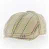 Casquette plate Rayée Beige - Keyone Reference : 1171 | Chapellerie Traclet
