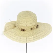 Capeline Safia Paille Papier Beige - Traclet