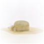 Beige Straw Manon Ceremony Wide Brim Hat - Traclet