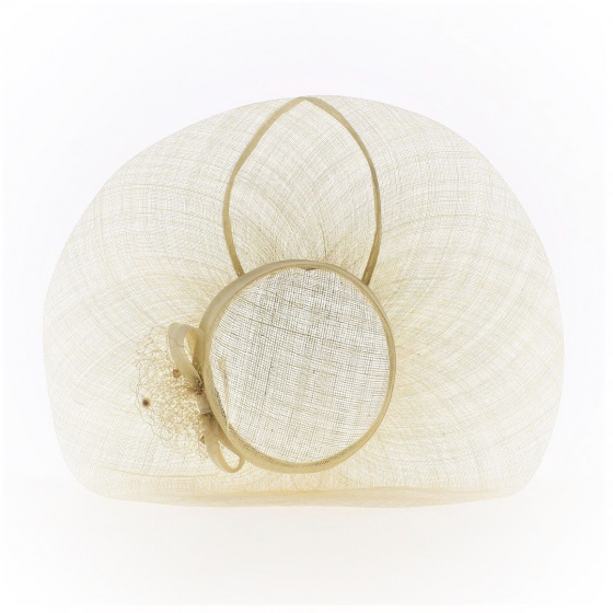 Beige Straw Manon Ceremony Wide Brim Hat - Traclet Beige Straw Manon Ceremony Wide Brim Hat - Traclet