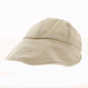 Emma Large Visor Cotton Cap Beige - Traclet