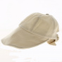 Emma Large Visor Cotton Cap Beige - Traclet