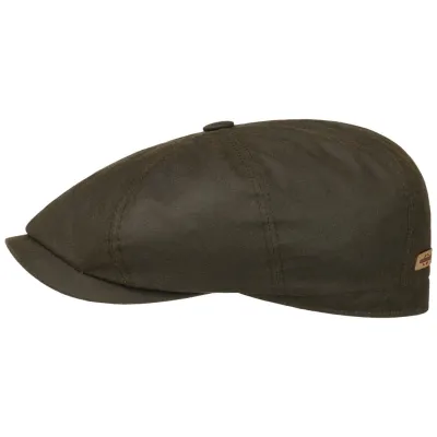Casquette Hatteras Cuir Ciré Olive - Stetson