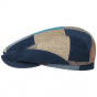 Blue Linen Driver Patchwork Cap - Stetson