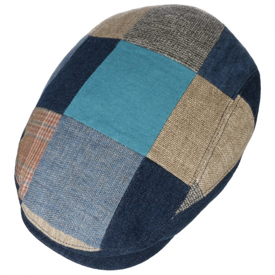 Casquette Driver Patchwork Lin Bleu - Stetson