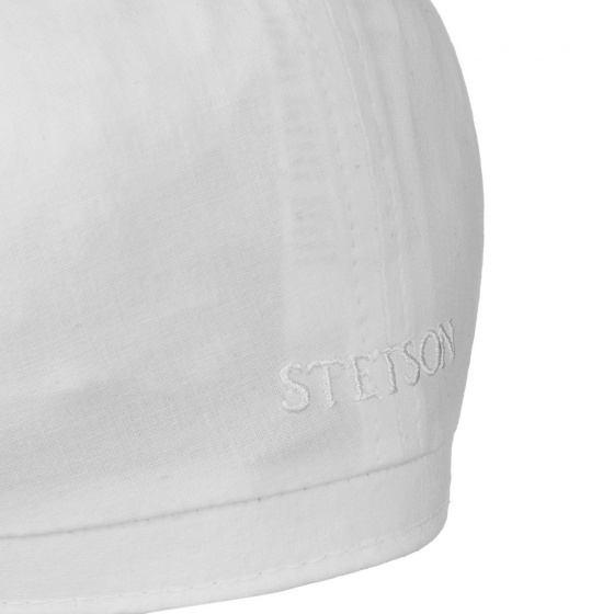 White Organic Cotton Hatteras Cap - Stetson
