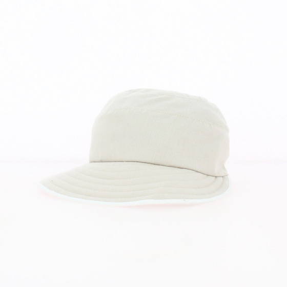 Beige Polyester Wide Brim Cap - Traclet