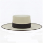 Beige and Brown Felt Andalusian Cordobes Hat