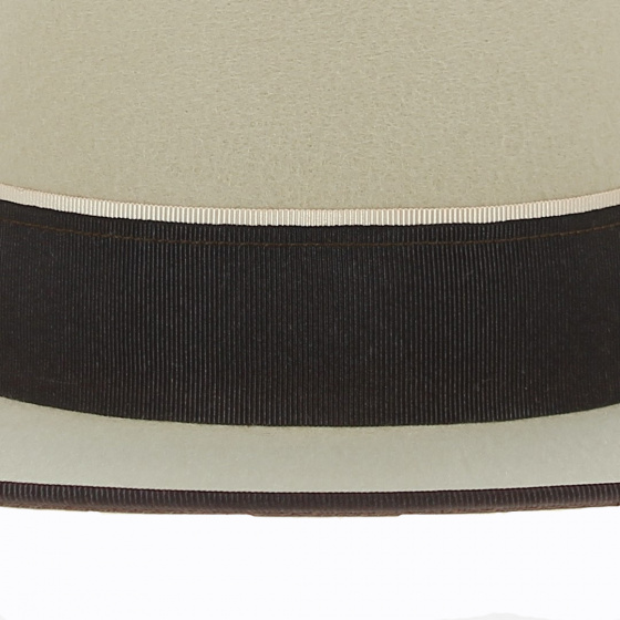 Beige and Brown Felt Andalusian Cordobes Hat Beige and Brown Felt Andalusian Cordobes Hat